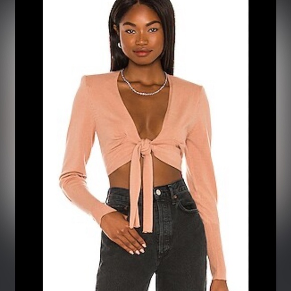 NEW with tags 525 Revolve Strong Shoulder Tie Cardigan - Picture 1 of 6